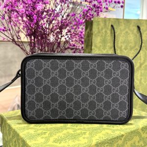 Túi Đeo Chéo Nam Gucci Mini Bag GG Retro Màu Đen Siêu Cấp 22x14x6cm (7)