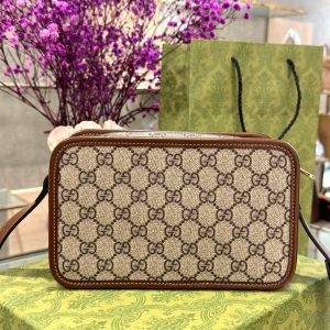 Túi Đeo Chéo Nam Gucci Mini Bag GG Retro Màu Nâu Siêu Cấp 22x14x6cm (6)