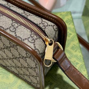 Túi Đeo Chéo Nam Gucci Mini Bag GG Retro Màu Nâu Siêu Cấp 22x14x6cm (6)