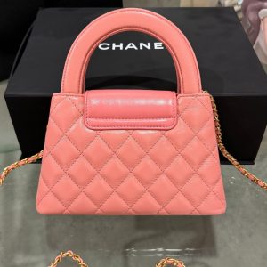 Túi Xách Chanel Bag Kelly 23K Màu Hồng Da Mềm Siêu Cấp 19x13x7cm (3)
