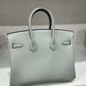 Túi Xách Hermes Birkin PHW Togo Siêu Cấp Nữ Màu Xám Khoá Vàng 25cm (2)