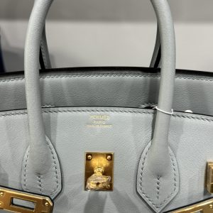 Túi Xách Hermes Birkin PHW Togo Siêu Cấp Nữ Màu Xám Khoá Vàng 25cm (2)