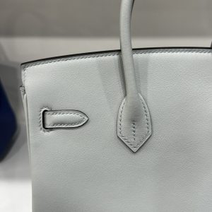 Túi Xách Hermes Birkin PHW Togo Siêu Cấp Nữ Màu Xám Khoá Vàng 25cm (2)