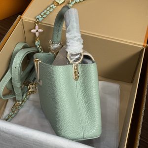 Túi Xách Louis Vuitton LV Capucines Mini Like Auth Nữ Màu Xanh Lá Cây 21x14x8cm (2)