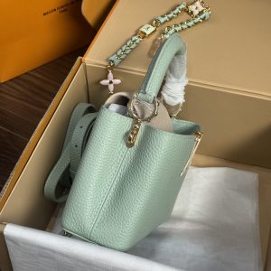 Túi Xách Louis Vuitton LV Capucines Mini Like Auth Nữ Màu Xanh Lá Cây 21x14x8cm (2)