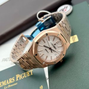 Đồng Hồ Audemars Piguet Chế Tác Royal Oak 15450 Mặt Trắng IP Factory 37mm (1)
