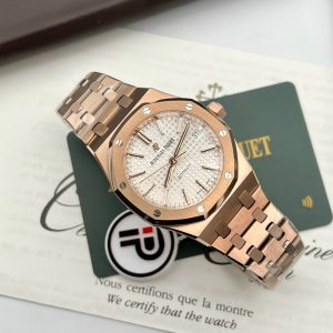 Đồng Hồ Audemars Piguet Chế Tác Royal Oak 15450 Mặt Trắng IP Factory 37mm (1)