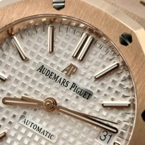 Đồng Hồ Audemars Piguet Chế Tác Royal Oak 15450 Mặt Trắng IP Factory 37mm (1)