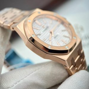 Đồng Hồ Audemars Piguet Chế Tác Royal Oak 15450 Mặt Trắng IP Factory 37mm (1)