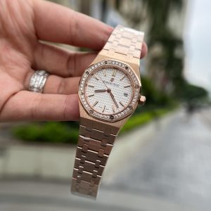 Đồng Hồ Audemars Piguet Royal Oak Chế Tác Nữ Máy Cơ Đính Đá (2)