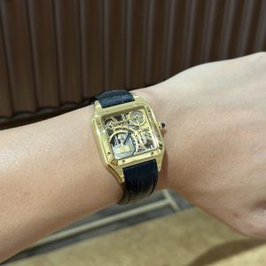 Đồng Hồ Cartier Nam Replica 11 Santos WHSA0031 Máy Pin Thuỵ Sỹ 31x43mm (2)