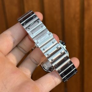 Đồng Hồ Cartier Santos Chế Tác Viền Kim Cương Moissanite 39 (4)
