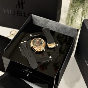 Đồng Hồ Hublot Replica 11 Big Bang Sang Bleu ll King Gold Mặt Đen BBF 45mm (2)