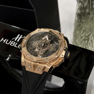 Đồng Hồ Hublot Replica 11 Big Bang Sang Bleu ll King Gold Mặt Đen BBF 45mm (2)