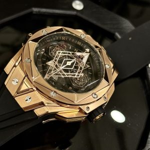 Đồng Hồ Hublot Replica 11 Big Bang Sang Bleu ll King Gold Mặt Đen BBF 45mm (2)