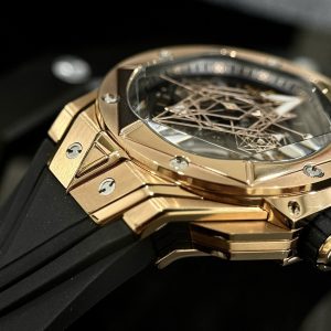 Đồng Hồ Hublot Replica 11 Big Bang Sang Bleu ll King Gold Mặt Đen BBF 45mm (2)