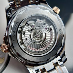 Đồng Hồ Omega Seamaster Demi Vàng Hồng Mặt Xanh Dương VSF 42mm (5)