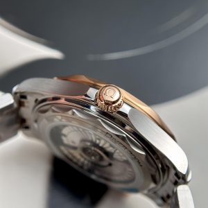 Đồng Hồ Omega Seamaster Demi Vàng Hồng Mặt Xanh Dương VSF 42mm (5)