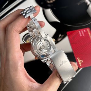 Đồng Hồ Omega Seamaster Demi Vàng Hồng Mặt Xanh Dương VSF 42mm (5)