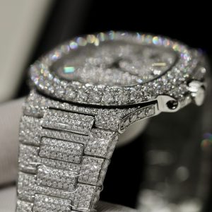 Đồng Hồ Patek Philippe Nautilus 5719 Đính Full Kim Cương Nhân Tạo Moissanite 40mm (1)