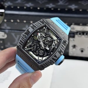 Đồng Hồ Richard Mille Chế Tác RM35-02 Vỏ Full Carbon Màu Xanh Dương BBR 44mm (2)