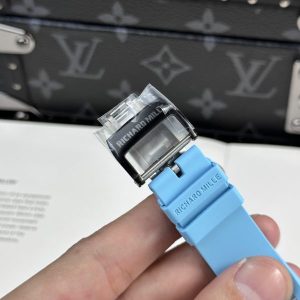 Đồng Hồ Richard Mille Chế Tác RM35-02 Vỏ Full Carbon Màu Xanh Dương BBR 44mm (2)