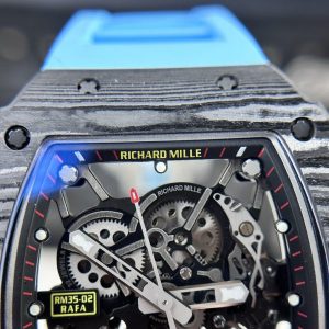Đồng Hồ Richard Mille Chế Tác RM35-02 Vỏ Full Carbon Màu Xanh Dương BBR 44mm (2)
