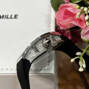 Đồng Hồ Richard Mille RM007 Replica 11 Màu Đen Nữ Đính Đá 36mm (1)