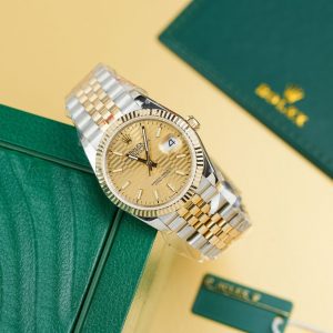 Đồng Hồ Rolex Chế Tác DateJust 126233 Mặt Nếp Gấp Bọc Vàng GM Factory 36mm (2)