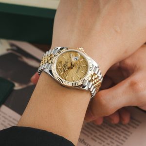 Đồng Hồ Rolex Chế Tác DateJust 126233 Mặt Nếp Gấp Bọc Vàng GM Factory 36mm (2)