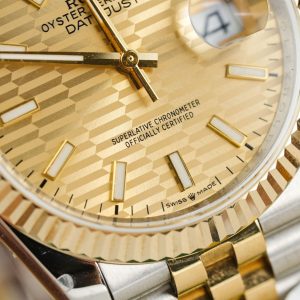 Đồng Hồ Rolex Chế Tác DateJust 126233 Mặt Nếp Gấp Bọc Vàng GM Factory 36mm (2)