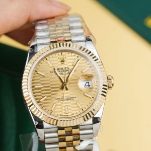 Đồng Hồ Rolex Chế Tác DateJust 126233 Mặt Nếp Gấp Bọc Vàng GM Factory 36mm (2)