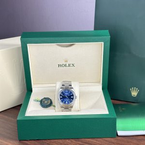 Đồng Hồ Rolex Chế Tác Oyster Perpetual 126000 Mặt Xanh Blue Nhà Máy Clean 36mm (2)