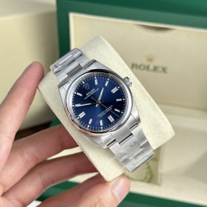 Đồng Hồ Rolex Chế Tác Oyster Perpetual 126000 Mặt Xanh Blue Nhà Máy Clean 36mm (2)