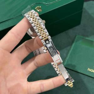 Đồng Hồ Rolex Nữ Rep 11 DateJust Bọc Vàng Gold Mặt Xanh Green GM Factory 31mm (2)