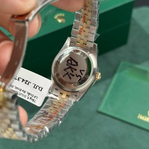 Đồng Hồ Rolex Nữ Rep 11 DateJust Bọc Vàng Gold Mặt Xanh Green GM Factory 31mm (2)