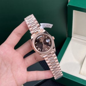 Đồng Hồ Rolex Rep 11 Day-Date Cọc Số La Mã Bọc Vàng 18K Trọng Lượng 175gram GMF 40mm (2)