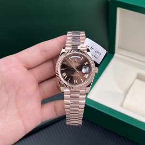 Đồng Hồ Rolex Rep 11 Day-Date Cọc Số La Mã Bọc Vàng 18K Trọng Lượng 175gram GMF 40mm (2)