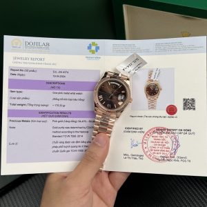 Đồng Hồ Rolex Rep 11 Day-Date Cọc Số La Mã Bọc Vàng 18K Trọng Lượng 175gram GMF 40mm (2)
