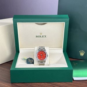 Đồng Hồ Rolex Rep 11 Oyster Perpetual 126000 Mặt Màu Đỏ Clean Factory 36mm (2)