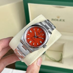 Đồng Hồ Rolex Rep 11 Oyster Perpetual 126000 Mặt Màu Đỏ Clean Factory 36mm (2)