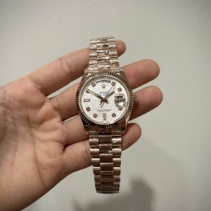 Đồng Hồ Rolex Replica 11 Day-Date 128235 Bọc Vàng Thật Mặt Thiên Thạch 36mm (2)