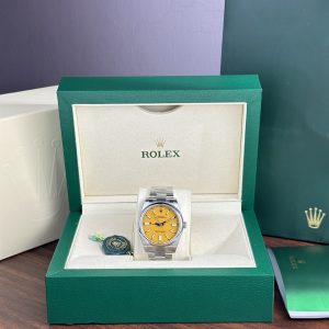 Đồng Hồ Rolex Replica 11 Oyster Perpetual 124300 Mặt Màu Vàng Clean Factory 41mm (2)