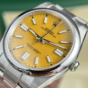 Đồng Hồ Rolex Replica 11 Oyster Perpetual 124300 Mặt Màu Vàng Clean Factory 41mm (2)