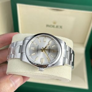 Đồng Hồ Rolex Replica 11 Oyster Perpetual 124300 Mặt Số Bạc Clean Factory 41mm (2)