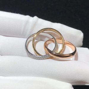 Nhẫn Cartier Trinity 3 Vòng Chế Tác Vàng 18K (2)