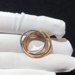 Nhẫn Cartier Trinity 3 Vòng Chế Tác Vàng 18K (2)