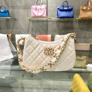Túi Xách Chanel 23K Hobo Siêu Cấp Nữ Màu Trắng 20.5x12x4 (2)