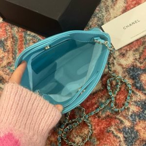 Túi Xách Chanel 31 Mini Like Auth Nữ Màu Xanh Da Trời 20.5x17 (2)