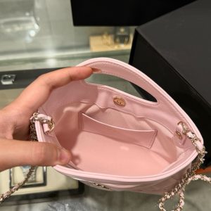Túi Xách Chanel 31 Mini Nữ Màu Hồng Khoá Vàng Like Auth 20x17.5x3 (2)